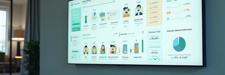 Painel digital com diferentes ícones de canais de cobrança em destaque